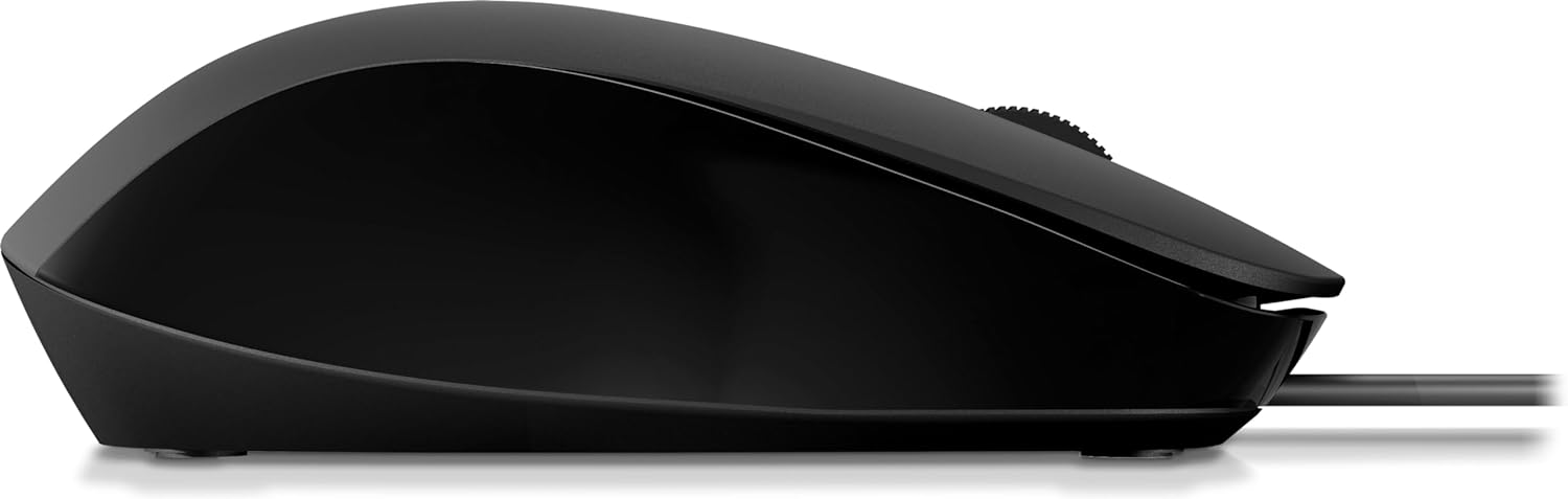 HP 150 Mouse (Wired Mouse, up to 1600 DPI, Right Handed Mouse, Left-Handed Mouse) Black HP 150 Mouse (Wired Mouse, up to 1600 DPI, Right Handed Mouse, Left-Handed Mouse) Black